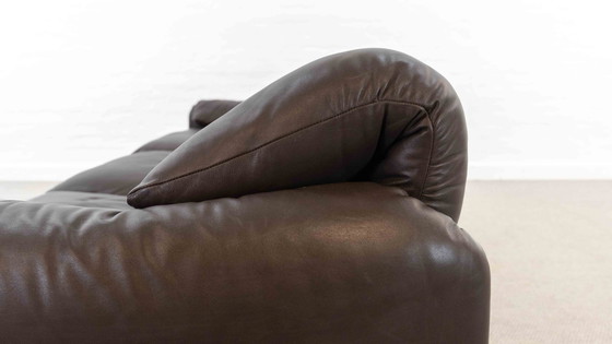 Image 1 of Cassina Maralunga 3-Sitzer-Sofa aus Leder von Vico Magistretti