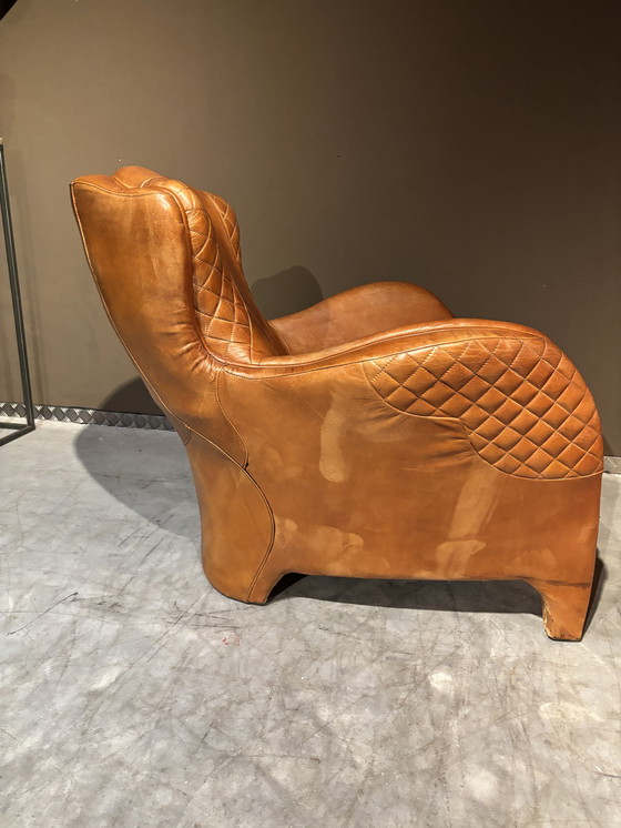 Image 1 of Vintage Cognacleren Saddle Chairs Timothy Oulton Style