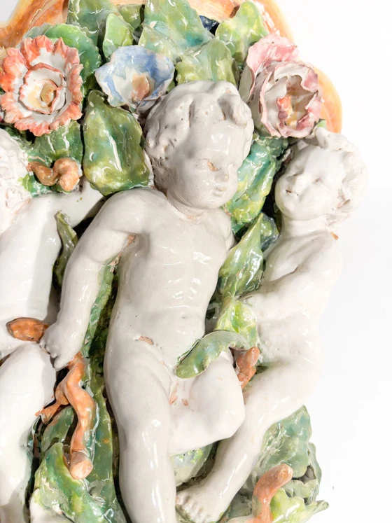 Étagère attribuée à Minghetti Ceramics, fabriquée et peinte à la main dans les années 1800. – Objets déco (photo 11 of 13)