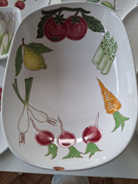 Image 1 of Vintage crockery vegetables. Hand painted in Italy