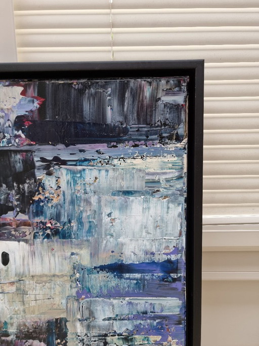 Frances Eckhardt - Peinture abstraite 70x70 cm, peinte à la main, colorée, art moderne