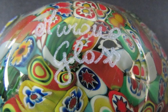 Murano Glass millefiori schaal, Multi Color. Gesigneerd, Schalen, Meerdere kleuren, Italian Design (foto 4 van 7)