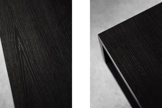 Image 1 of Vintage Mid-Century Scandinavian Modern Dark Oak Sideboard with Wooden & Metal Handles, 1960s