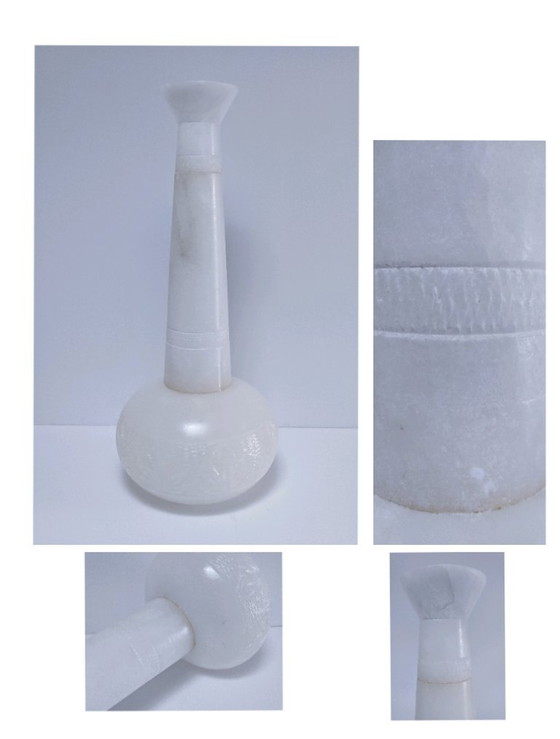 Image 1 of vase albâtre xl h. 40,5 cm vintage