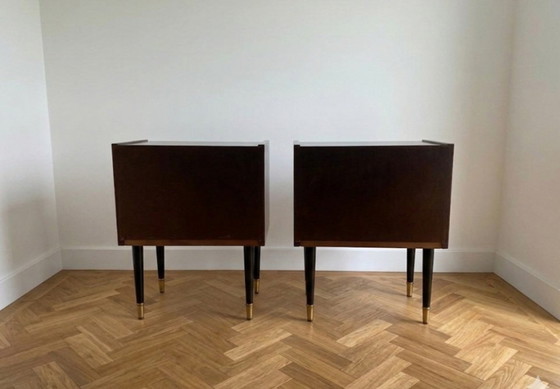 Image 1 of Einzigartiges Paar dänischer Design-Nachttische – Mid-Century-Stil der 1960er Jahre