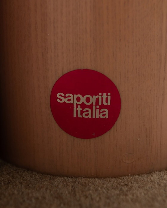 Image 1 of Vintage Saporiti Italia Dining Table – Enamel Column Base –  Postmodern 1980s