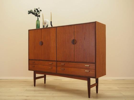 Image 1 of Teak highboard, Danish design, 1960s, made in Denmark