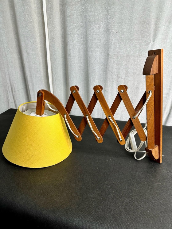 Applique murale ciseaux Mid Century en teck, design danois vintage, Appliques murales, Bois, Marron (photo 9 sur 11)