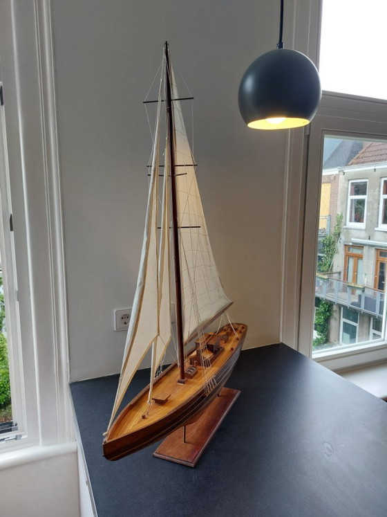 Image 1 of Vintage handgemaakt houten modelschip – Shackleton's Endurance (96 cm)