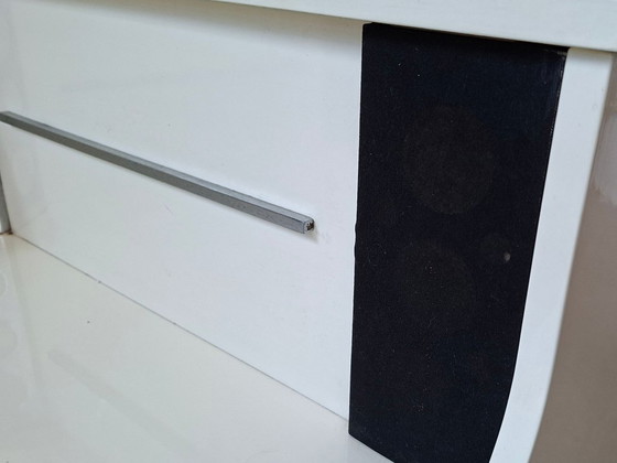 Image 1 of Design hoekkast met geïntegreerd draaiplateau – een uniek vintage exemplaar.