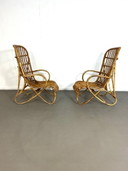 Sillones de ratán de Rohé Noordwolde, años 60.
