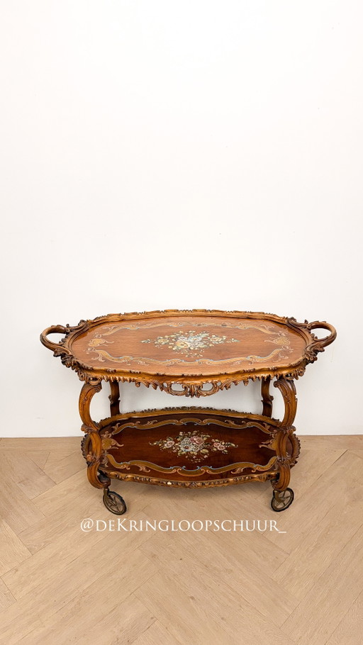 Vintage barok serveerwagen bar cart