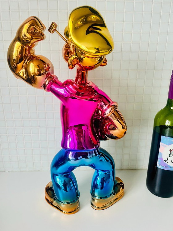 Image 1 of BIG POPEYE SCULPTURE POPART POP ART LUXURY MONEY Statue CARTOON pink Monopoly XL