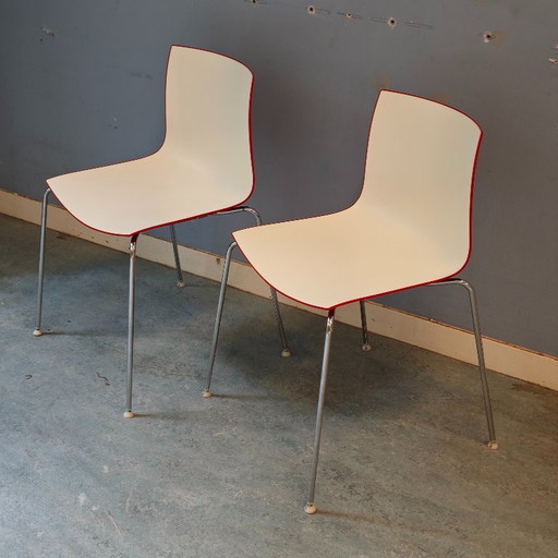 Chaise Arper Catifa 46 blanc/rouge