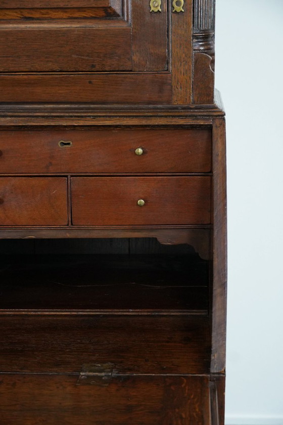 Image 1 of Antiek Engels 18e-eeuws bureau/secretaire met opstand/boekenkast