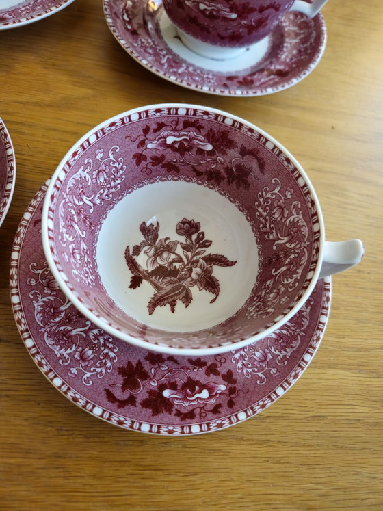 4 large cups and saucers Spode Camilla Pink, Crockery, Textile, Porcelain (photo 3 of 5)