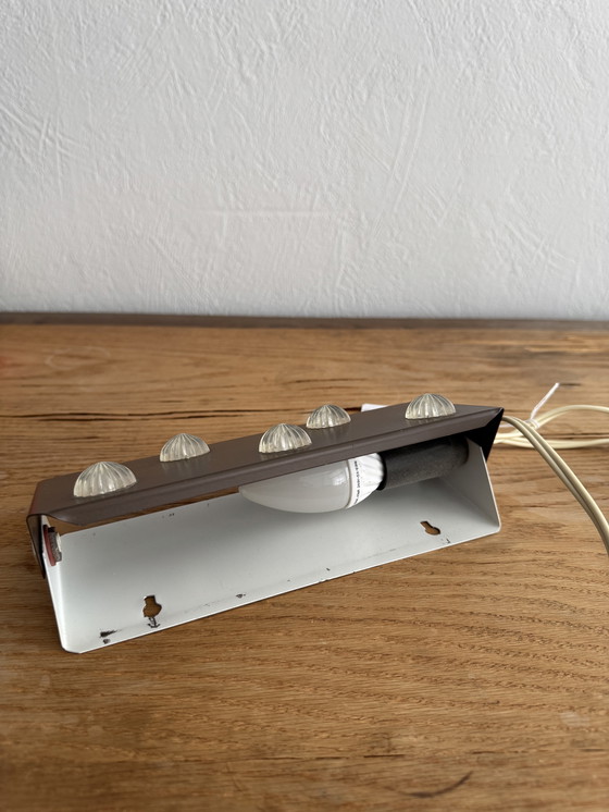 Image 1 of Lampada da parete vintage anni '70/'80 marrone con stelle in plastica 