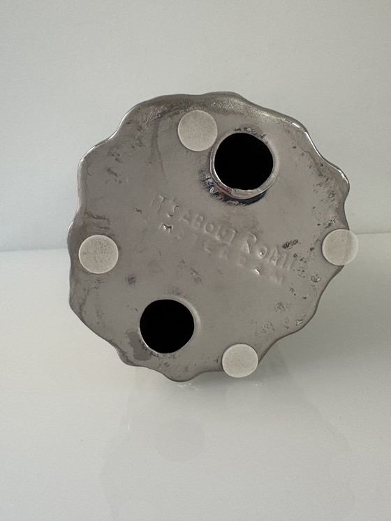 Image 1 of It’s about RoMi Amsterdam kandelaar boomstam in RVS zilverkleurige glazuur 