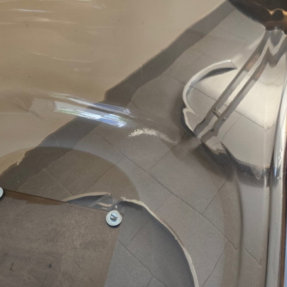 Image 1 of SET DI 4 SEDIE VINTAGE EUROSTEEL DEL 1970, IN PLEXIGLASS E CROMATO, DISEGNATE DA DLG BORIS TABACOFF