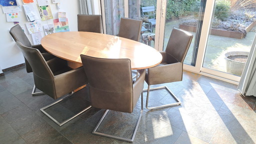 6x luxury dining chair with armrests