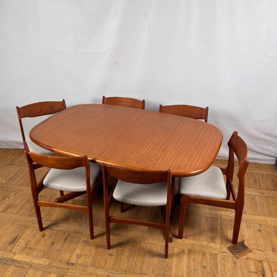 Image 1 of Ensemble de 6 chaises de salle à manger danoises en teck Erik Buch pour O.D. Møbler, années 1960 - Mid-Century Modern