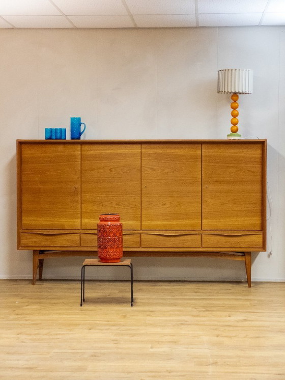 Image 1 of Vintage teak highboard, tall cabinet