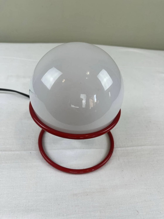 Vintage Italian design ball lamp from the 1970s. – Table lamps, Metal, Space Age (photo 8 of 17)