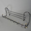 Chrome-plated vintage wall coat rack, 1950s