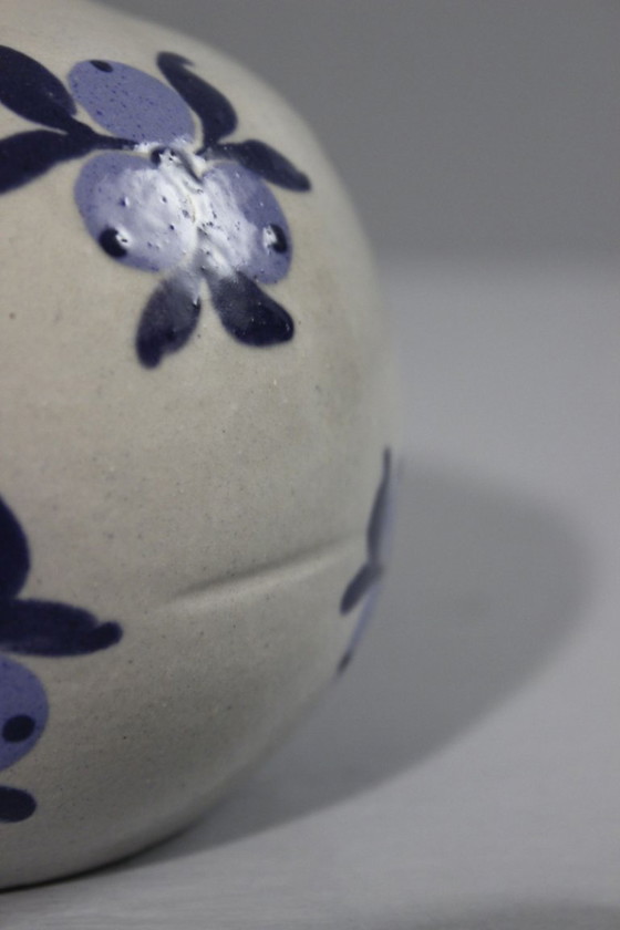 Image 1 of Jean Garillon Elchinger Soufflenheim vaas Art Deco bloemmotief jaren 1930