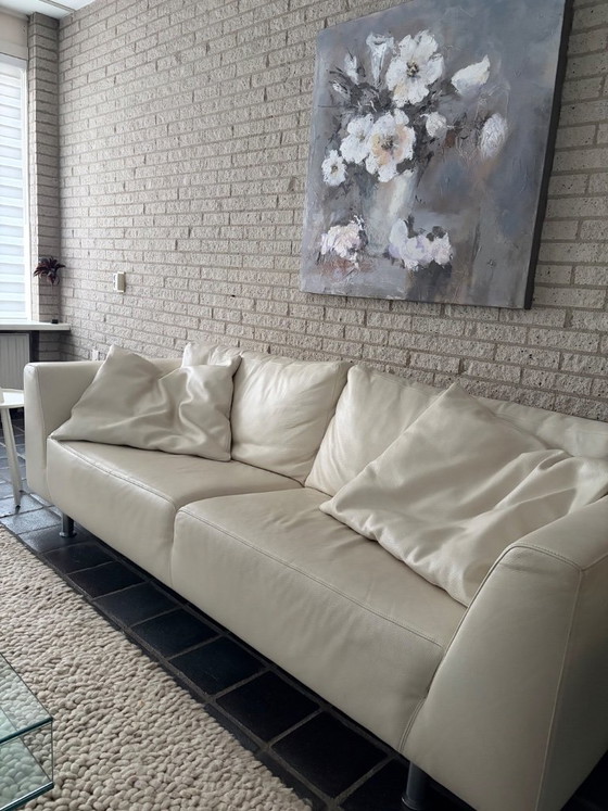 Divano Molinari 3,5 posti, Pelle Bianco Crema – Divani 3 posti, Leather (photo 5 of 5)