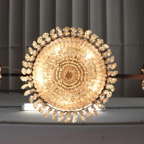 Image 1 of Spectacular Chandeliers with Large Crystal Drops, Italy Early 20th Century