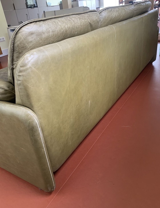 Image 1 of De Sede DS 61- olive green sofa/olijfgroene bank