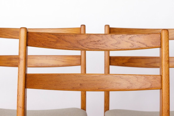 Image 1 of Set of 4 Vintage Oak Dining Chairs, 1960s Swedish Design by Alb Johansson & Söner, Hyssna