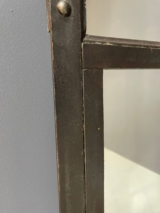 Image 1 of Industrial Iron Mirror with Patina, Czechoslovakia, 1960s