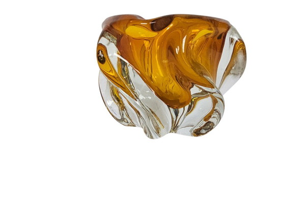 Image 1 of Josef Hospodska - Repubblica Ceca - design del vetro - vaso ritorto - vetreria Chribska - anni '60