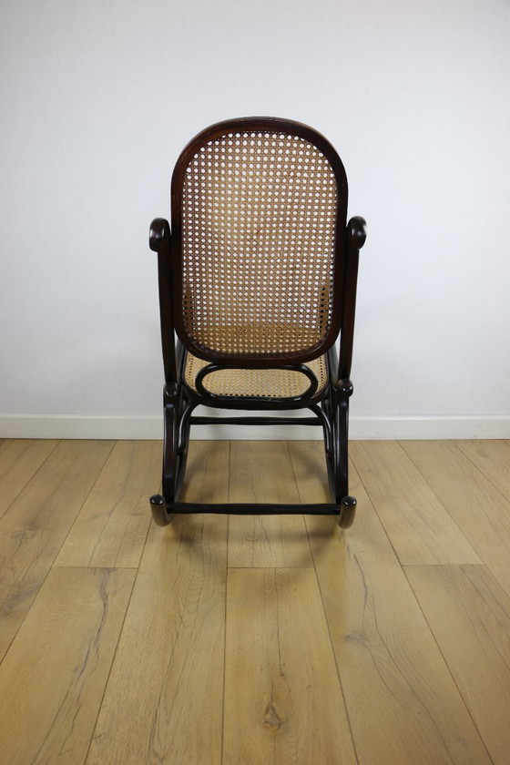 Image 1 of Rocking chair on runners, original brown, 1970s - very good condition