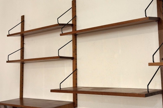 Image 1 of Mueble de pared de teca al estilo de Poul Cadovius - década de 1960