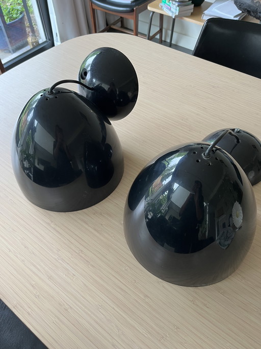 2 black designer lamps PM