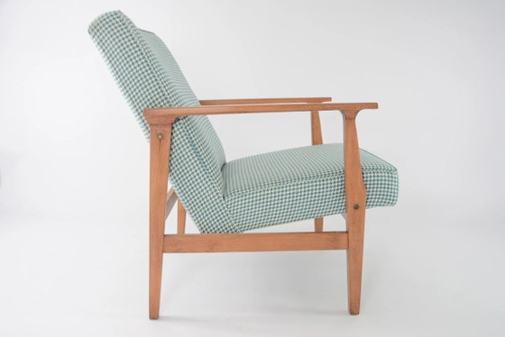 Image 1 of MR fauteuils met smaragdgroen pied-de-poulepatroon