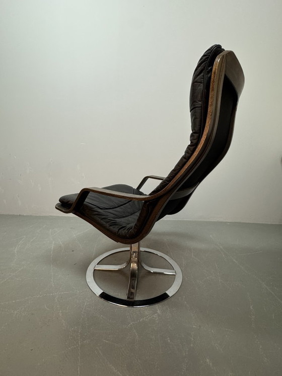 Image 1 of Sedia girevole Göte Möbler T213 dal design Mid-Century, Svezia, anni '70