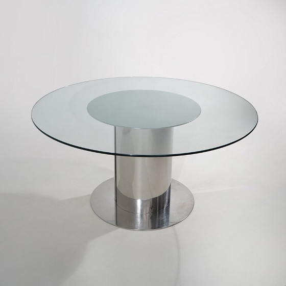 Mesa “Cidonio” de Antonia Astori para Driade, años 70 – Mesas de comedor, Glass, Metal (photo 5 of 13)