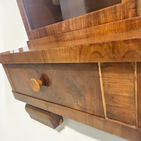 Image 1 of Art Deco display cabinet in the formal language of Bauhaus design. 1930s Germany