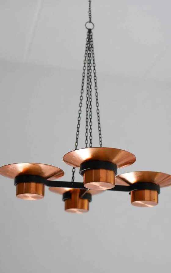Image 1 of Kerzenhalter-Anhänger aus Metall und Kupfer von Carl Thore, 1975