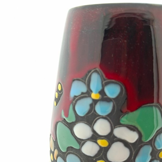 Image 1 of Red San Marino vase | Titano girl Italy