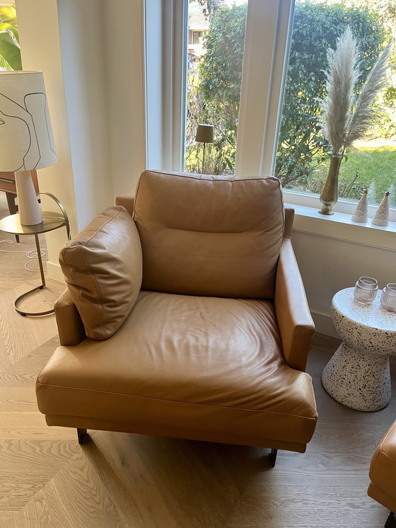 Image 1 of Linteloo fauteuil George Leer 2x