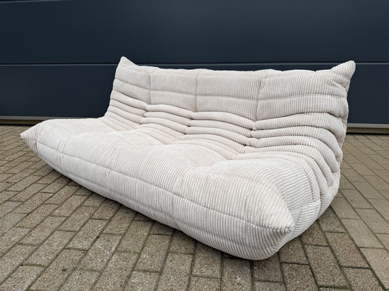 Image 1 of Ligne Roset Togo 3-seater, 2-seater and corner sofa in Beige Corduroy