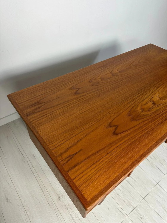 Image 1 of Vintage Danish Teak Writing Desk, Minimalist Mid-Century Modern Design, 1960s