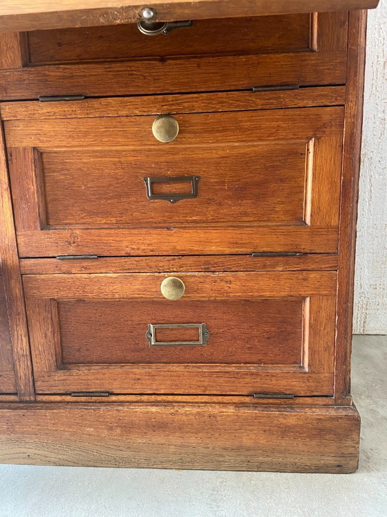 Vecchio Mobile da Lavoro – Mobili archivio, Legno, Ottone (photo 17 of 21)