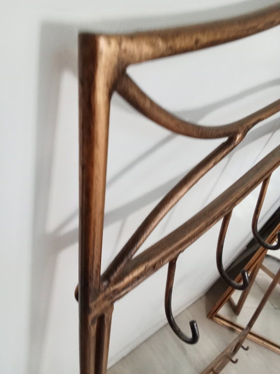 Image 1 of 3 delig Palazzo art / art nouveau vestibule set spiegel kapstok paraplu houder goud metaal kleur