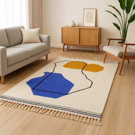 Tapis marocain artisanal en laine250cmx150cm